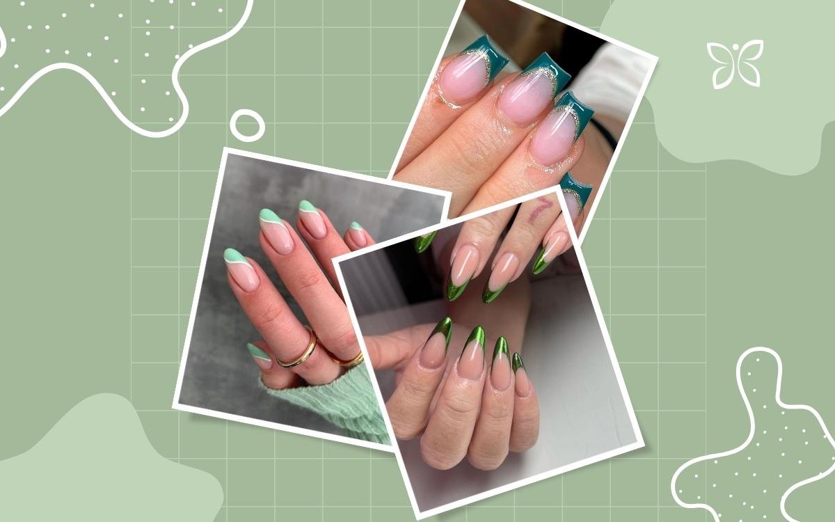 20 Green French Tip Nail Designs That Stand Out from the Crowd