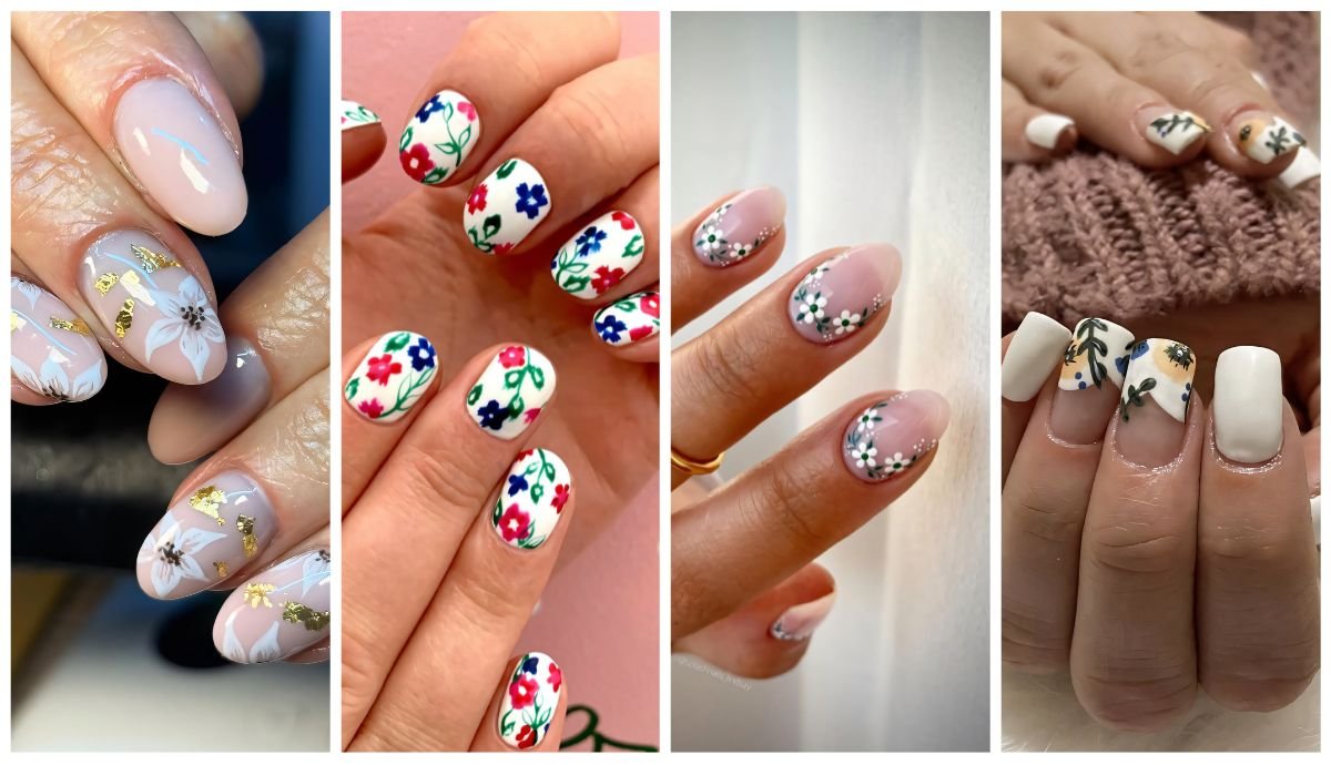 24 White Floral Nail Designs That Are Pure Elegance