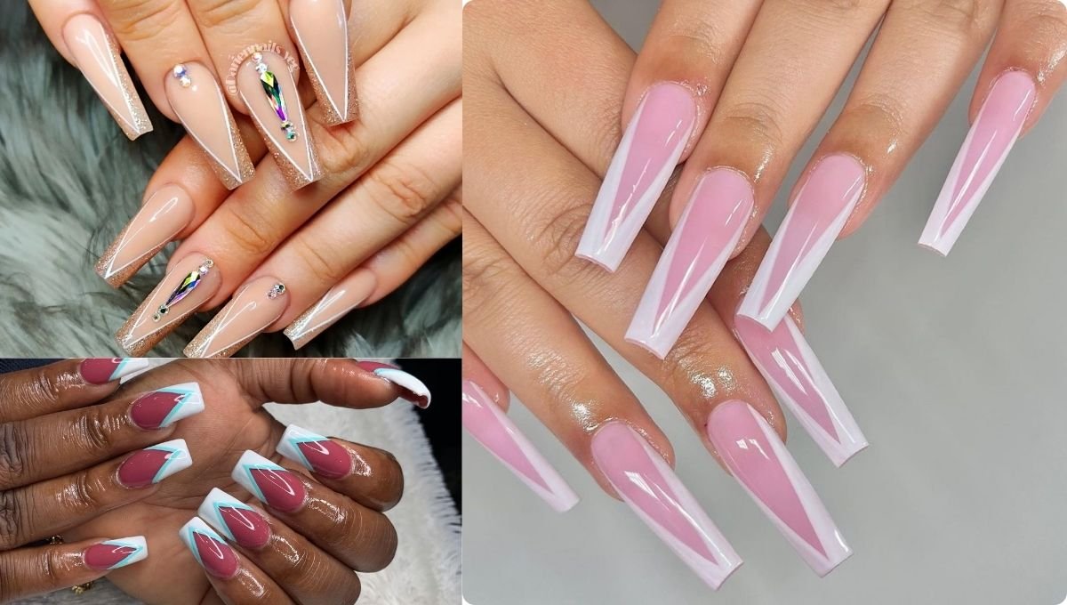 15 V-Tip Nail Designs That Add a Geometric Twist to the Classic French Manicure