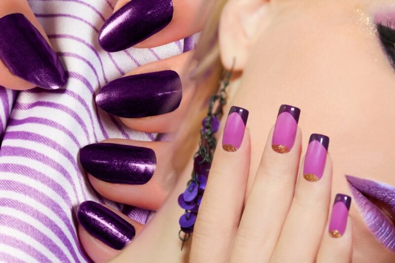 18 Dark Purple French Manicures For A Regal, Moody Twist