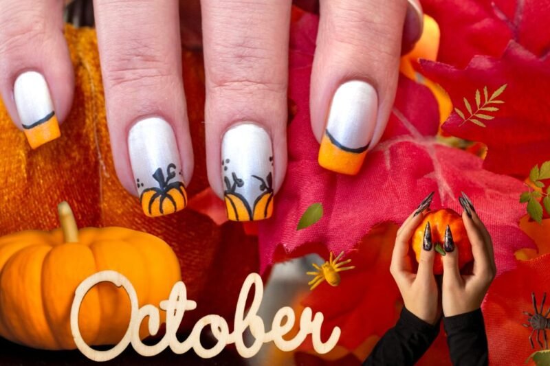 October Nail Goals, Get Inspired With 15 Cute Pumpkin Designs Perfect For The Season