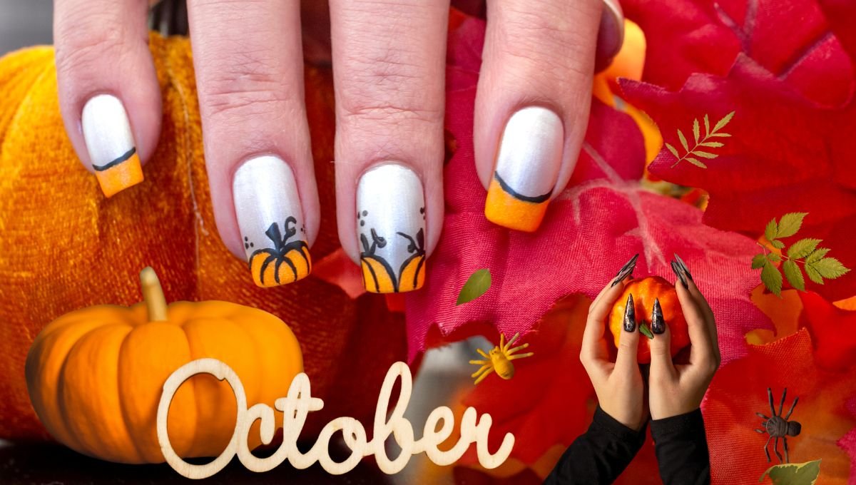 October Nail Goals, Get Inspired With 15 Cute Pumpkin Designs Perfect For The Season