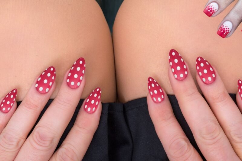 Nail The Sheer Trend, Try These 16 Naked Polka Dot Nail Ideas For A Soft Chic Look