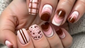 13 Pink and Brown Winter Nail Ideas That Look Soft and Stylish – See Them All