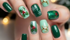 19 Green Christmas Nail Ideas to Start the Holiday Season in Style