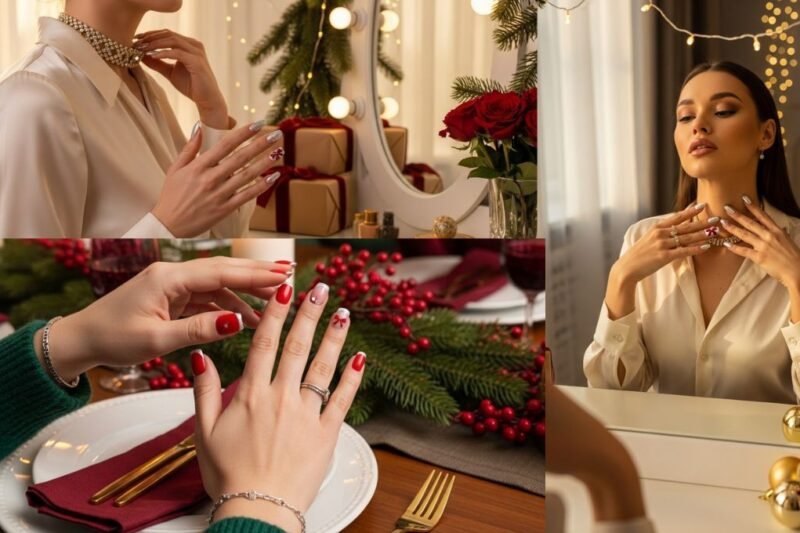 22 December Nail Ideas To Try – Bow Manis, Icy Chrome Tips, and More