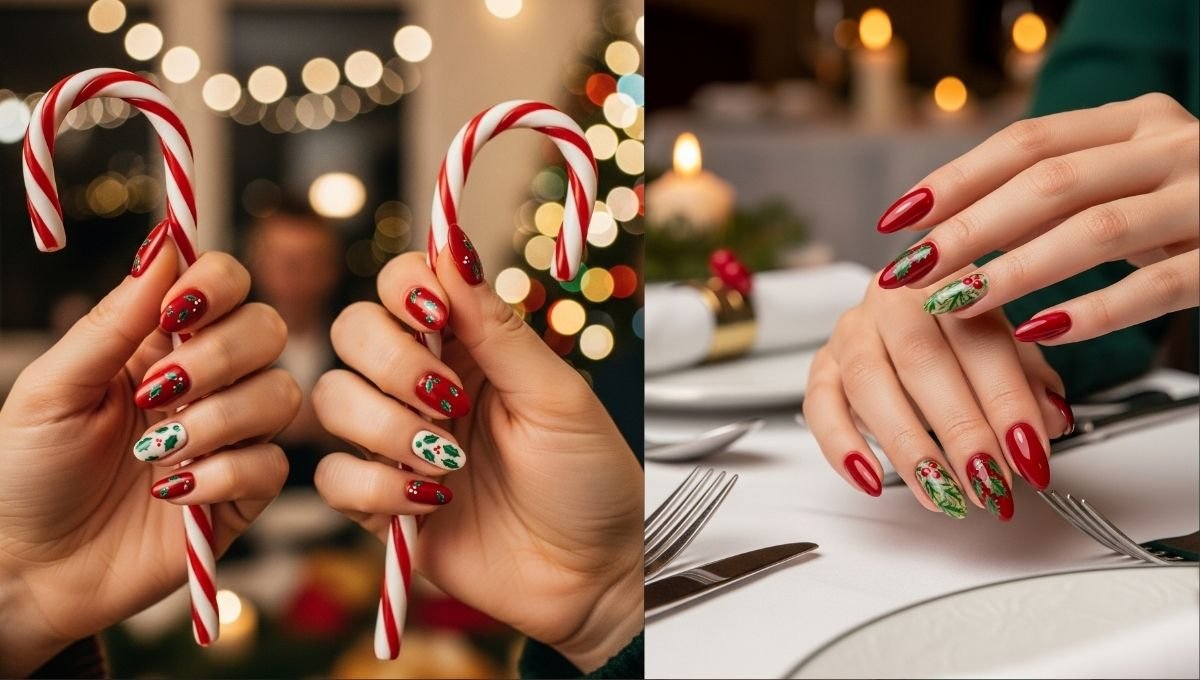 Holly Nail Art Ideas For Cozy Christmas Manicure