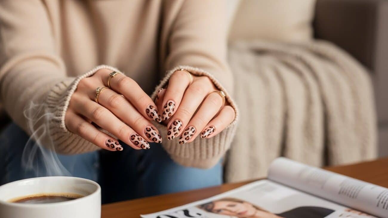 Animal prints for winter nails