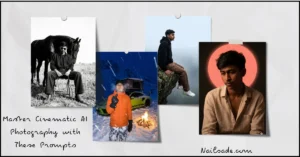 Collage of hyper-realistic AI portraits created using Gemini and Nano Banana, showing cinematic lighting, 8K texture, and consistent facial details for 2026 AI photography guide