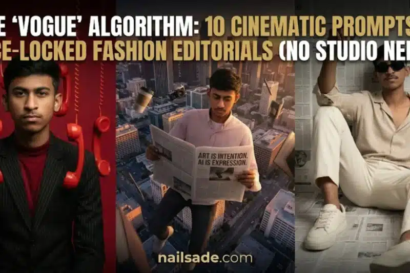 The ‘Vogue’ Algorithm: 10 Cinematic Prompts for Face-Locked Fashion Editorials (No Studio Needed)